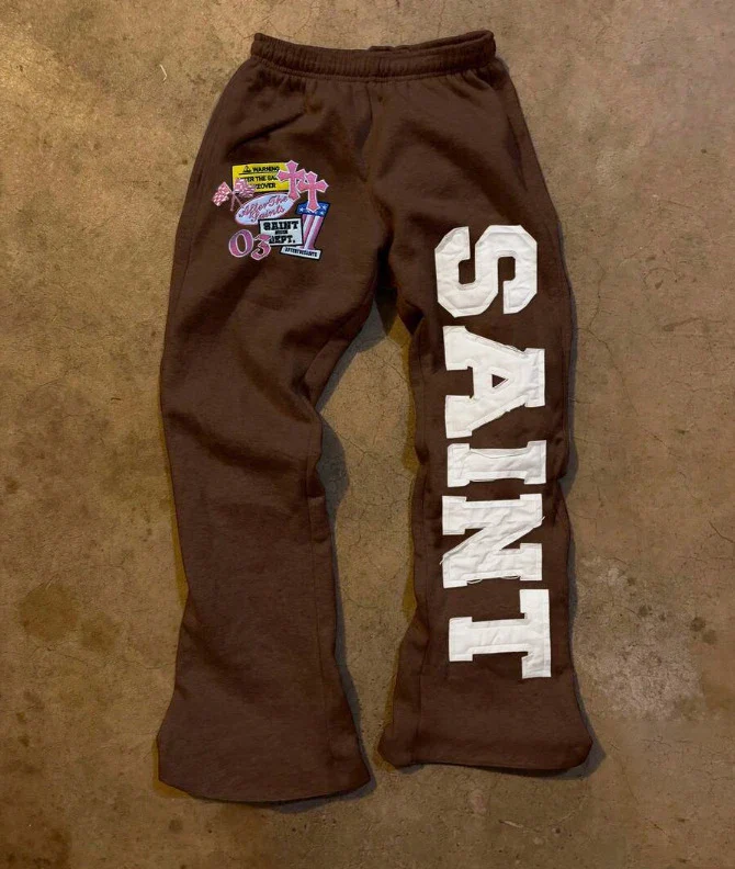 Graphic  Sweatpants – Pink Trousers & Joggers - Image 4