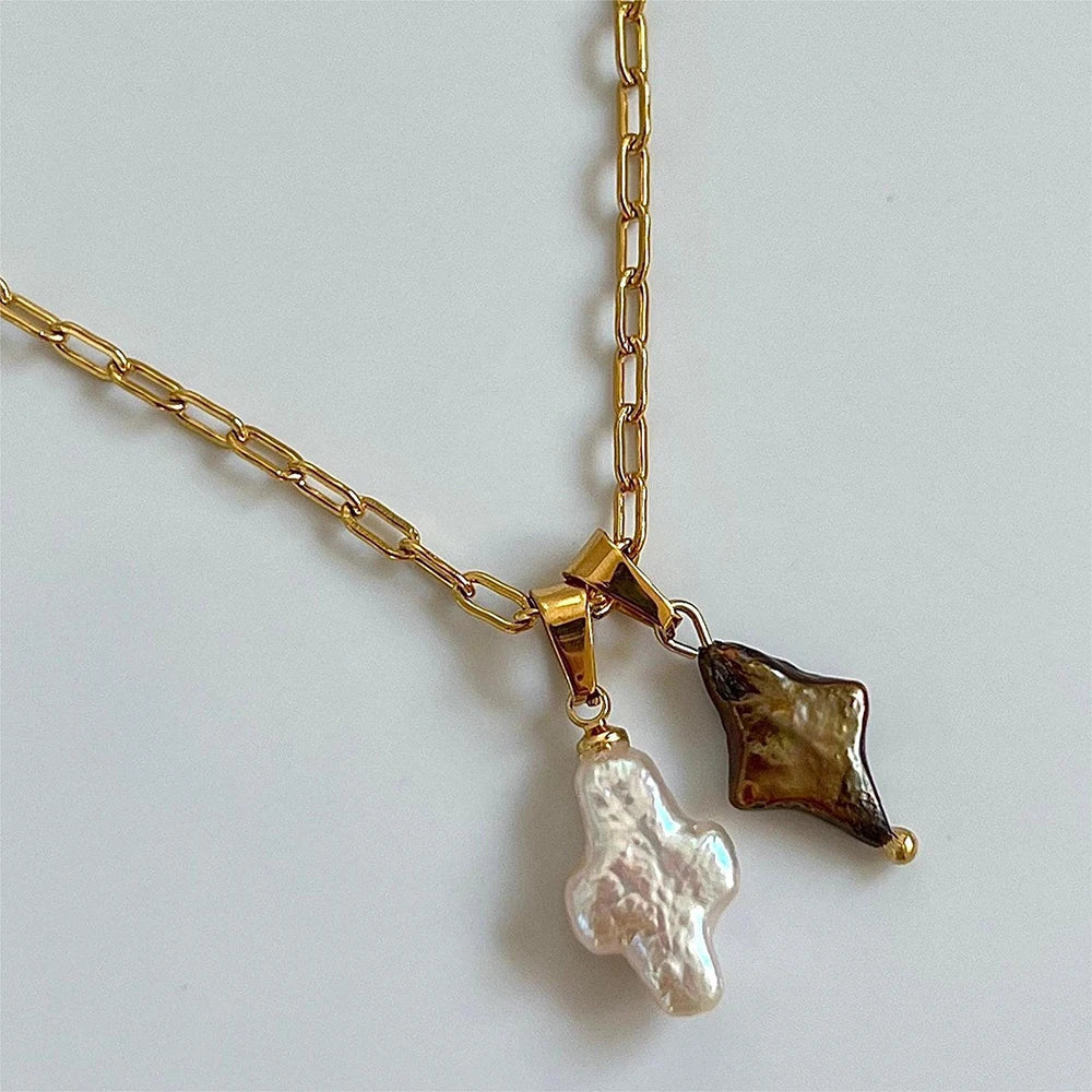 Pearl Cross Necklace - Image 3