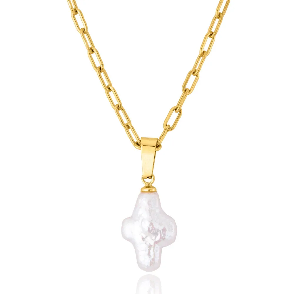 Pearl Cross Necklace - Image 7