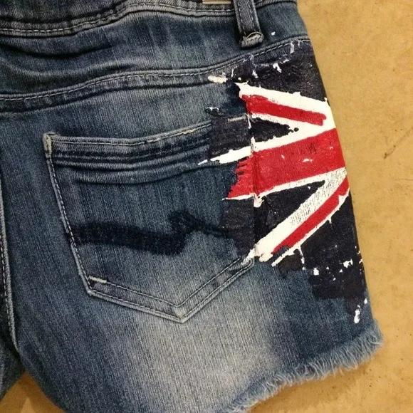 Britain Denim Shorts – Blue - Image 3