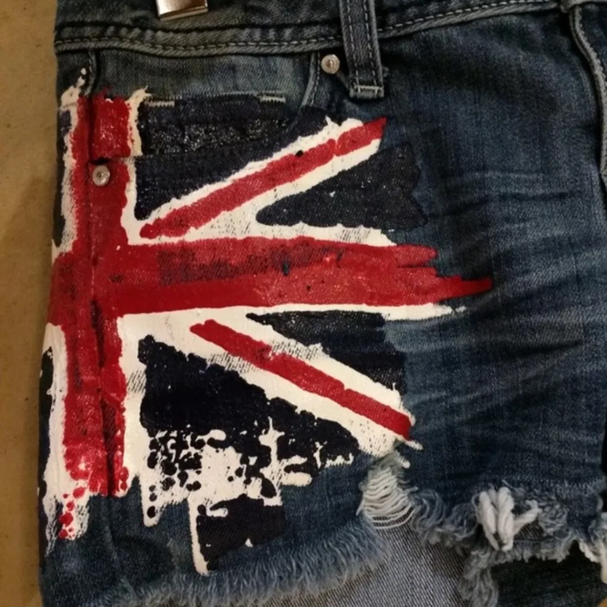 Britain Denim Shorts – Blue - Image 4
