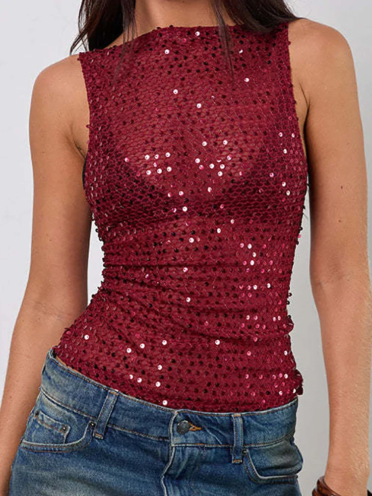 Sequin Casual Top – White - Image 6