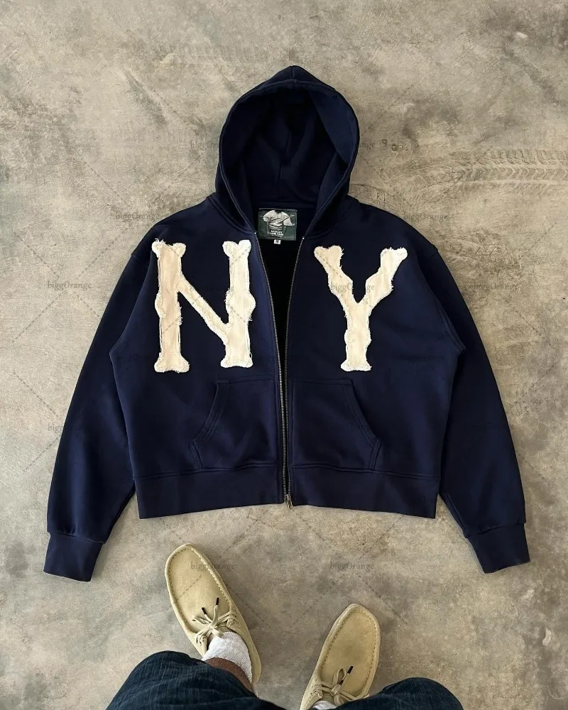 NY Zipper Sweatshirt – Pink Hoodies & Sweatshirts - Image 2