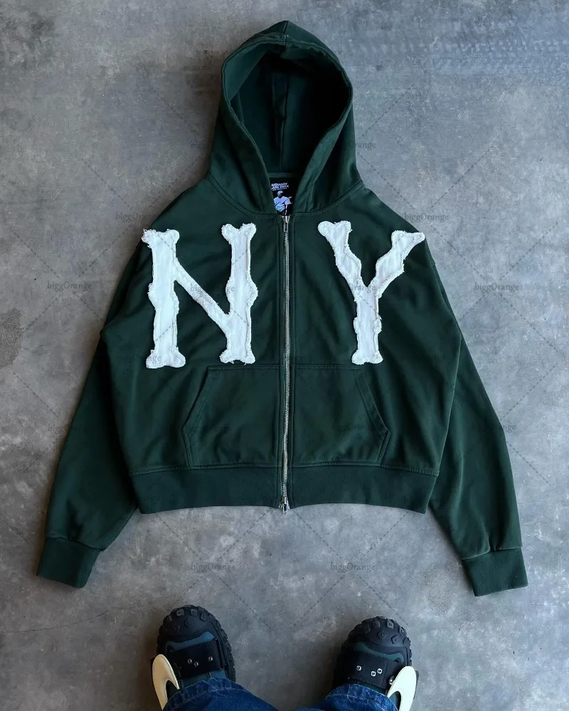 NY Zipper Sweatshirt – Pink Hoodies & Sweatshirts - Image 5