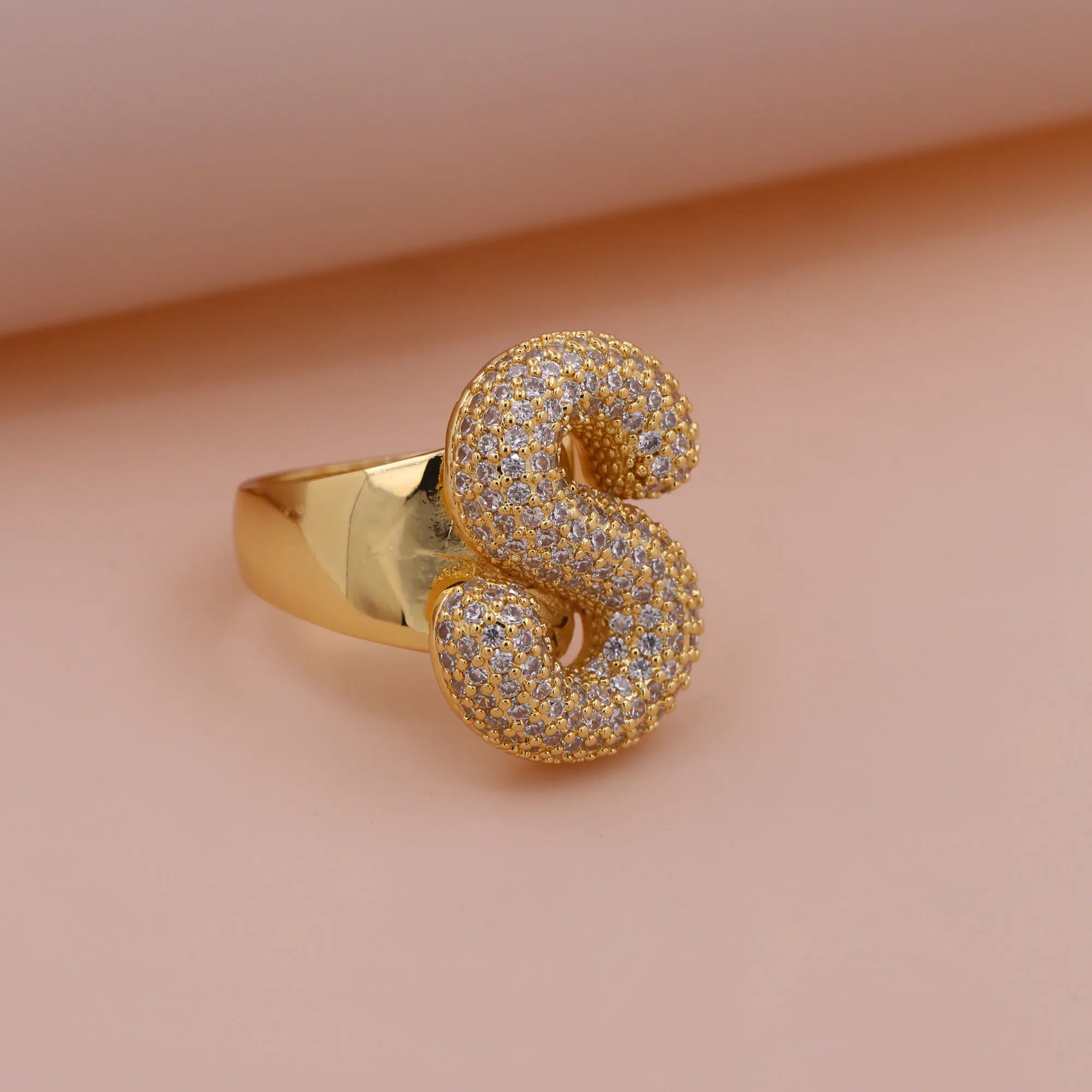 Chunky Letter Rings – Gold - Image 11