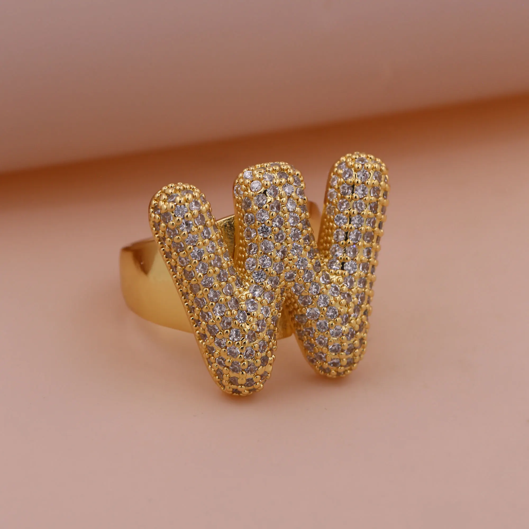Chunky Letter Rings – Gold - Image 12