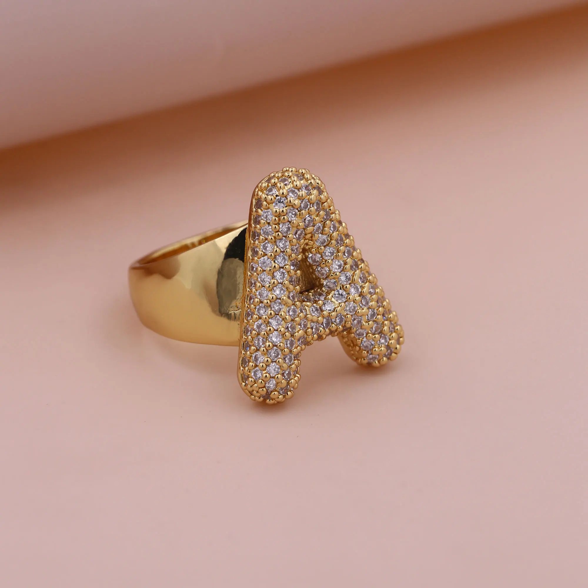 Chunky Letter Rings – Gold - Image 13