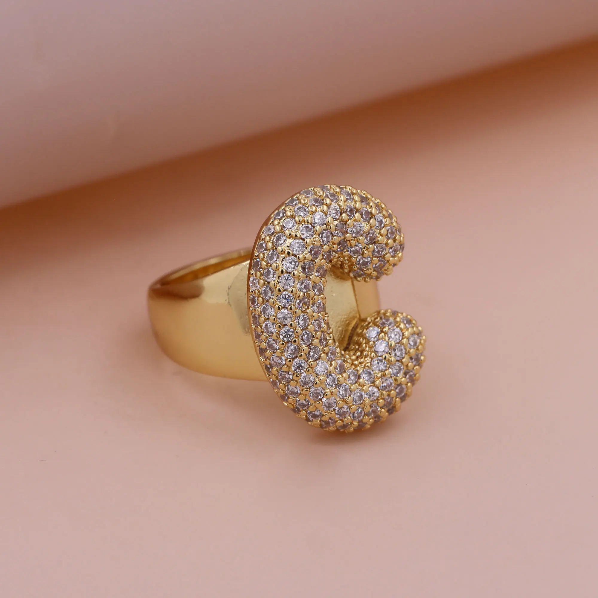 Chunky Letter Rings – Gold - Image 14