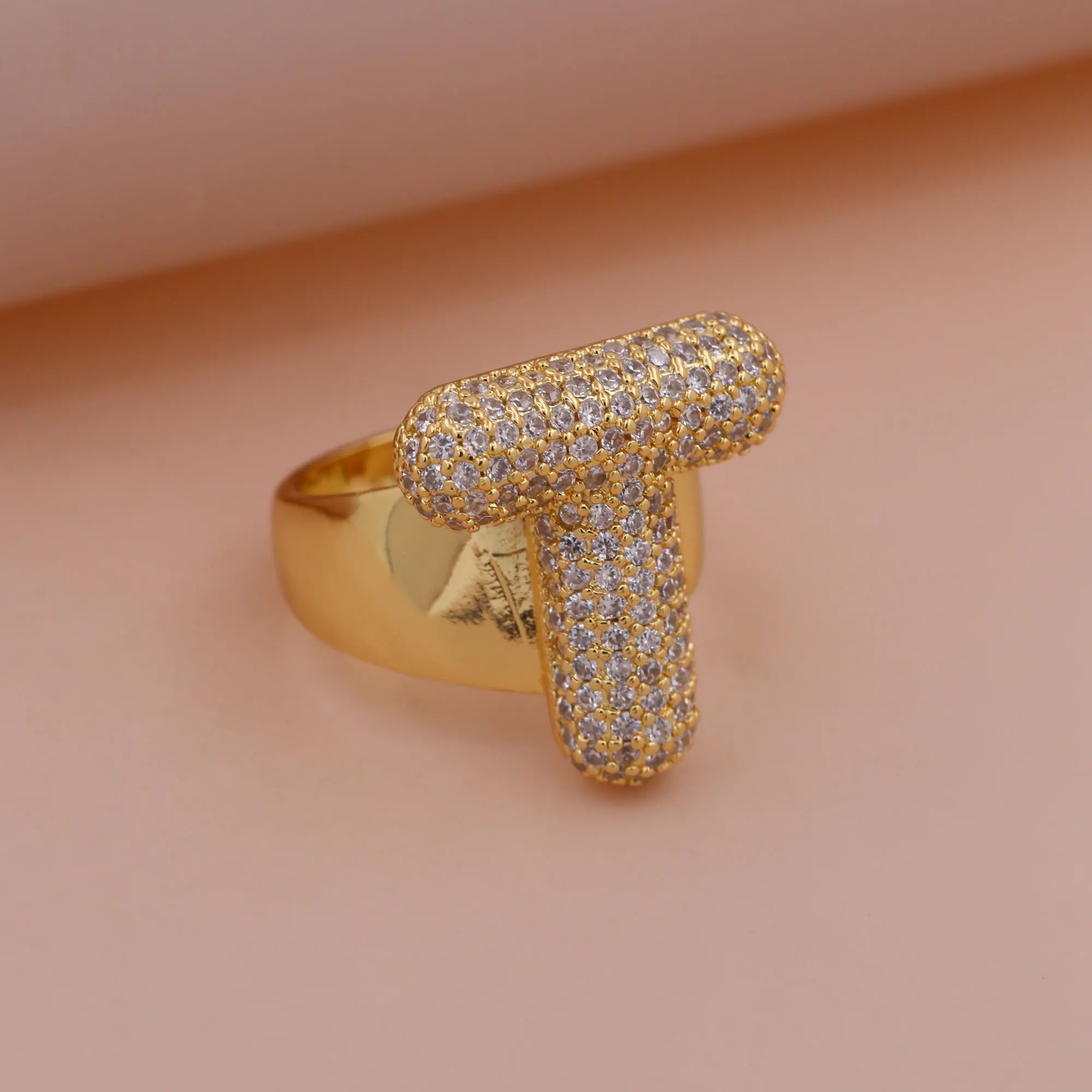 Chunky Letter Rings – Gold - Image 17
