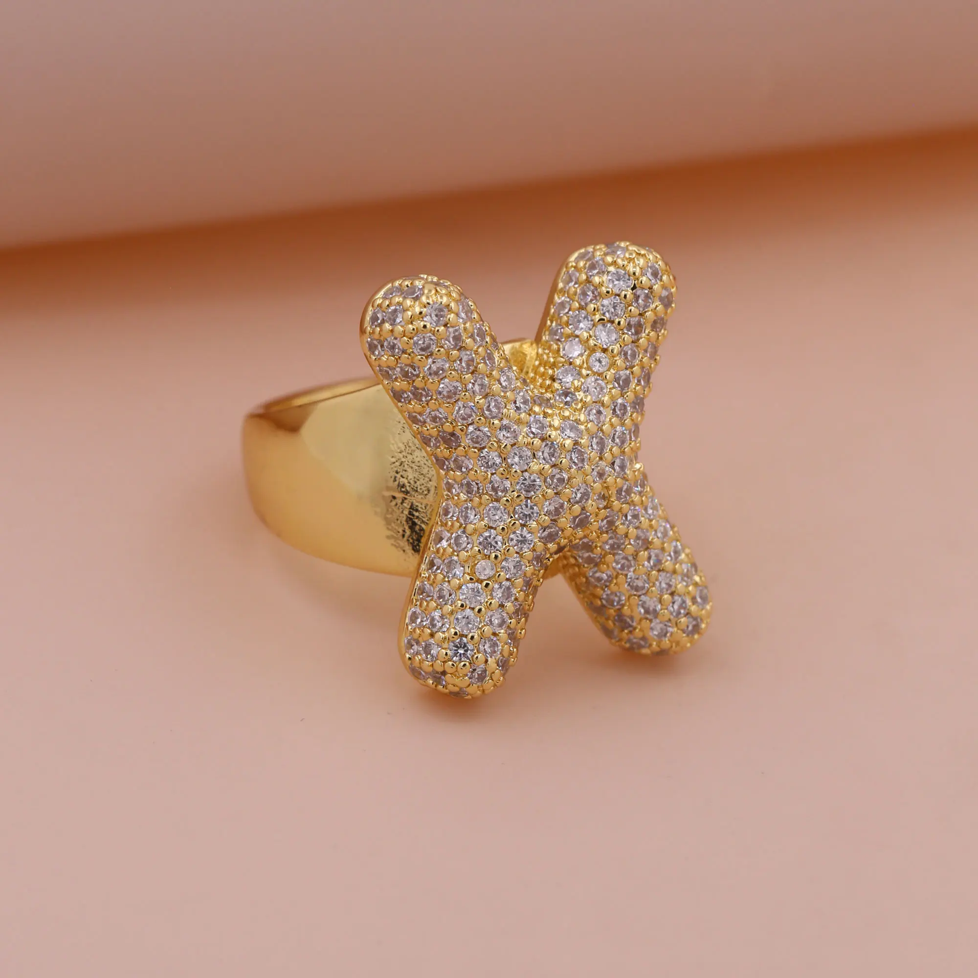 Chunky Letter Rings – Gold - Image 18