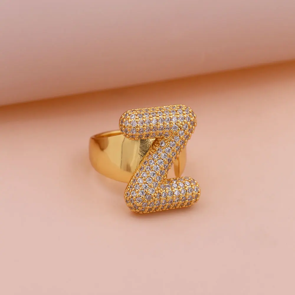 Chunky Letter Rings – Gold - Image 20