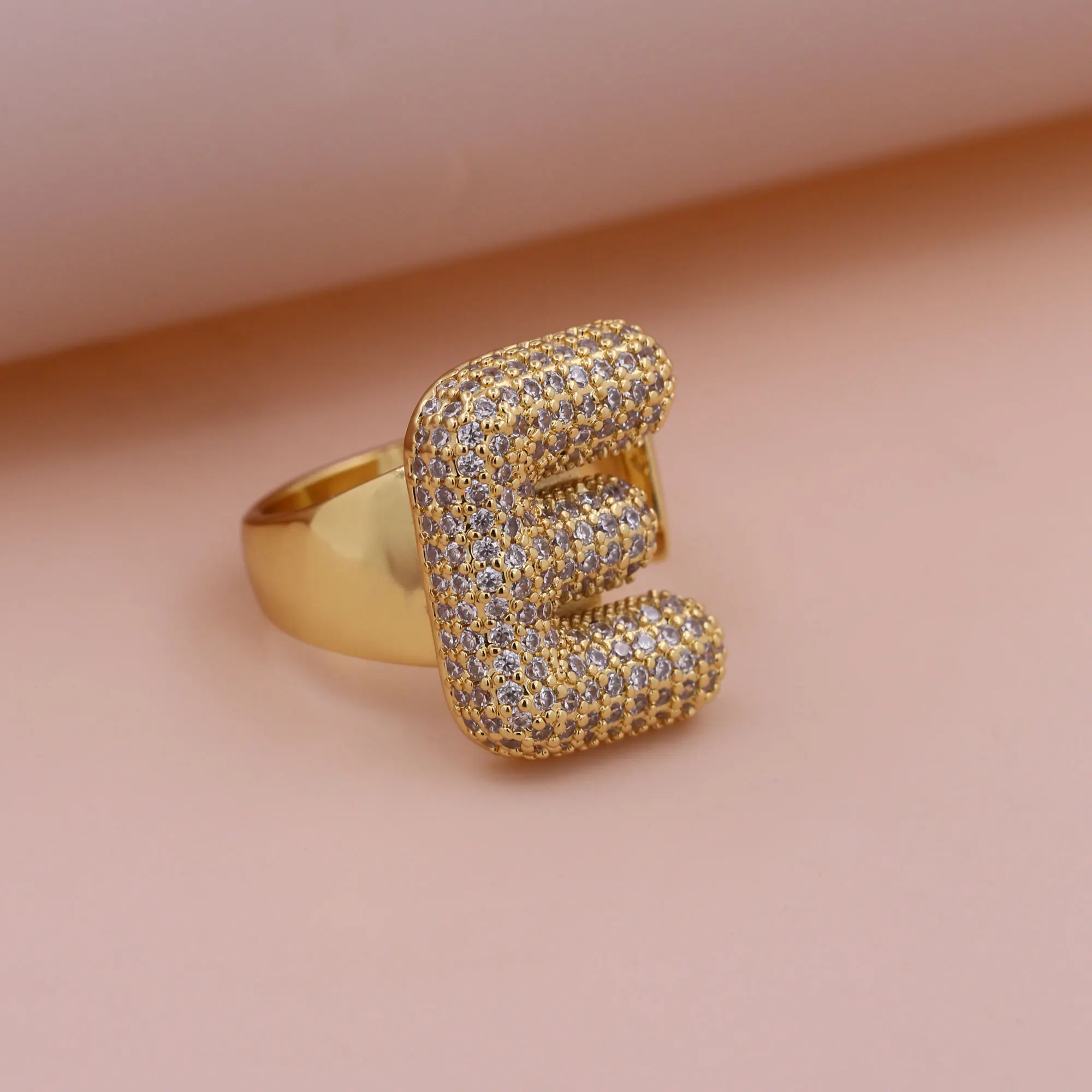 Chunky Letter Rings – Gold - Image 21