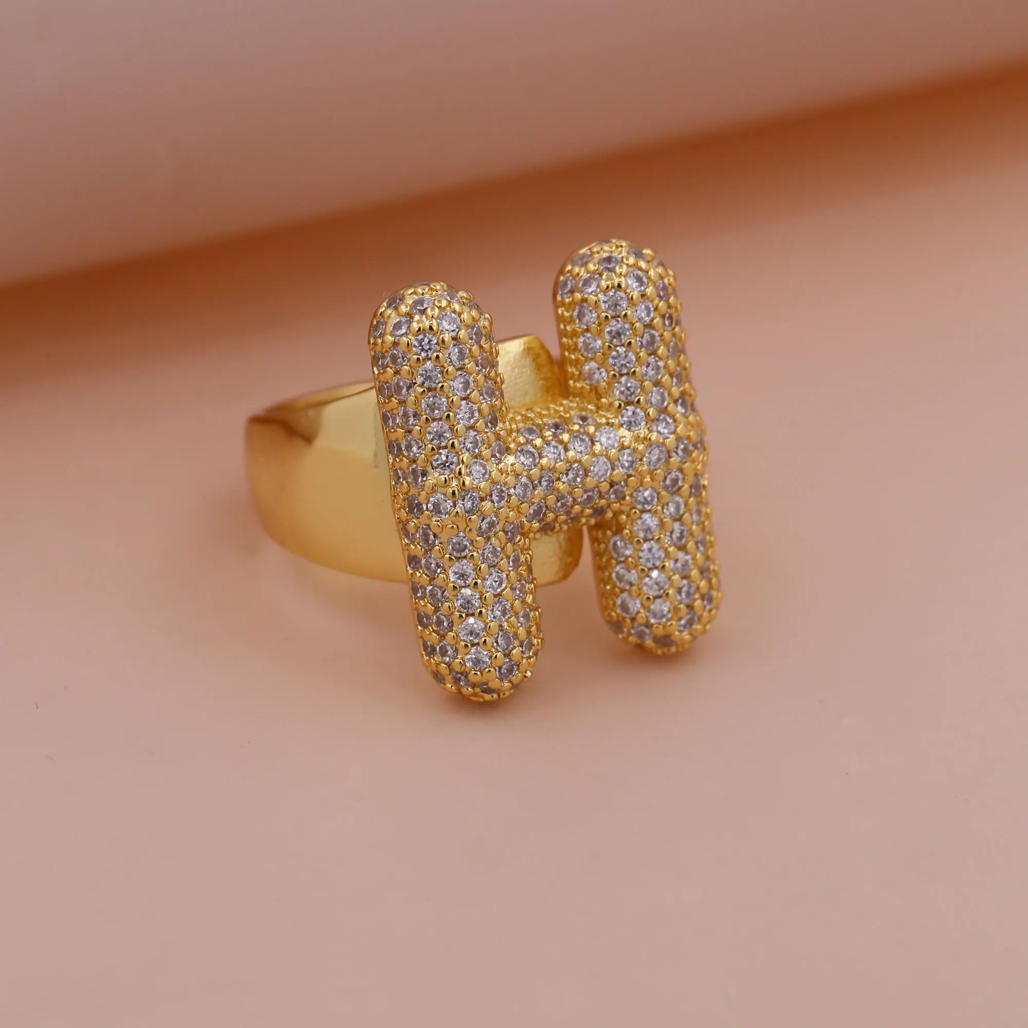 Chunky Letter Rings – Gold - Image 26
