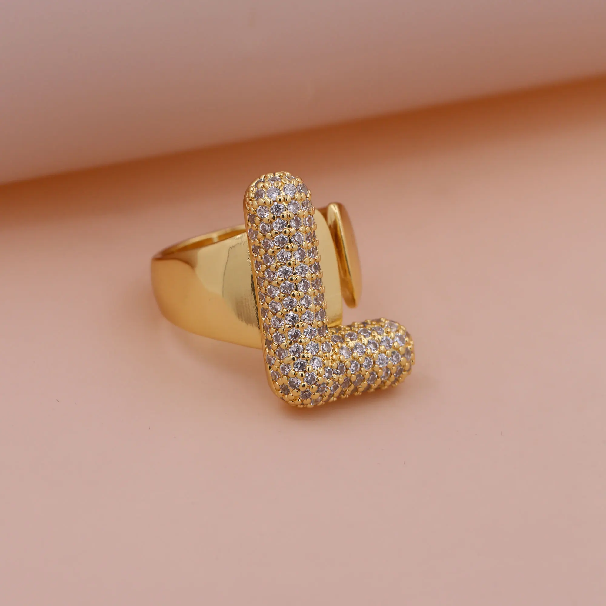 Chunky Letter Rings – Gold - Image 9