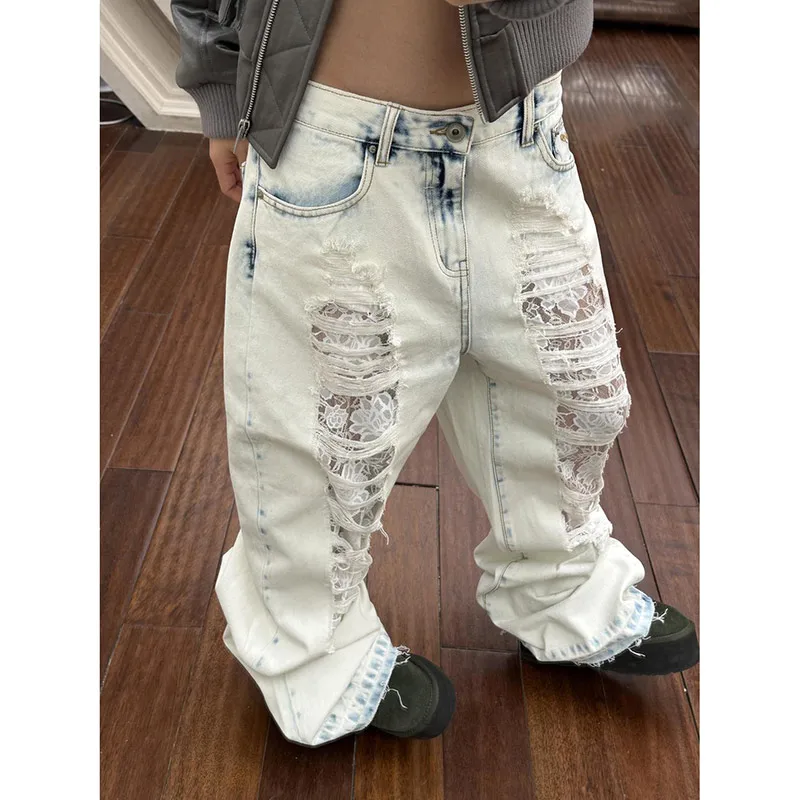 Light Blue Distressed Jeans - Image 3