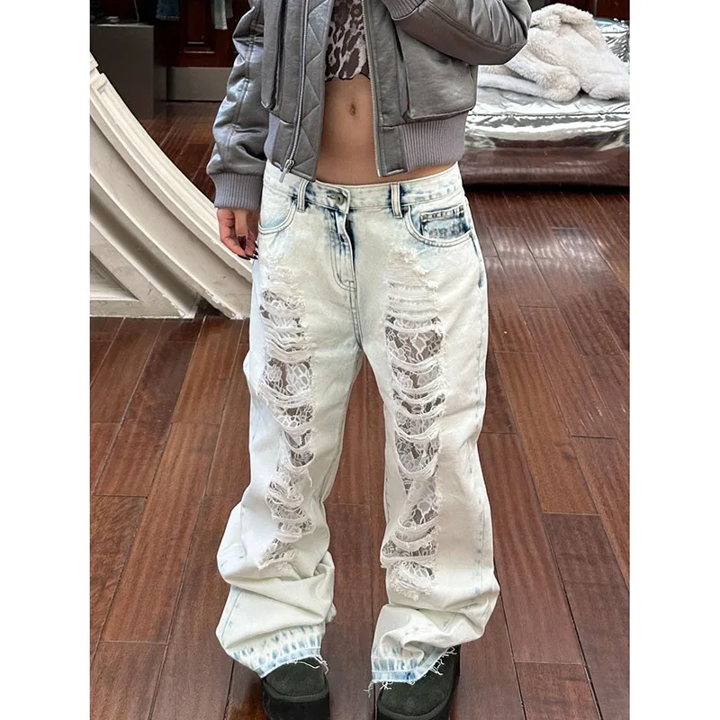 Light Blue Distressed Jeans - Image 4