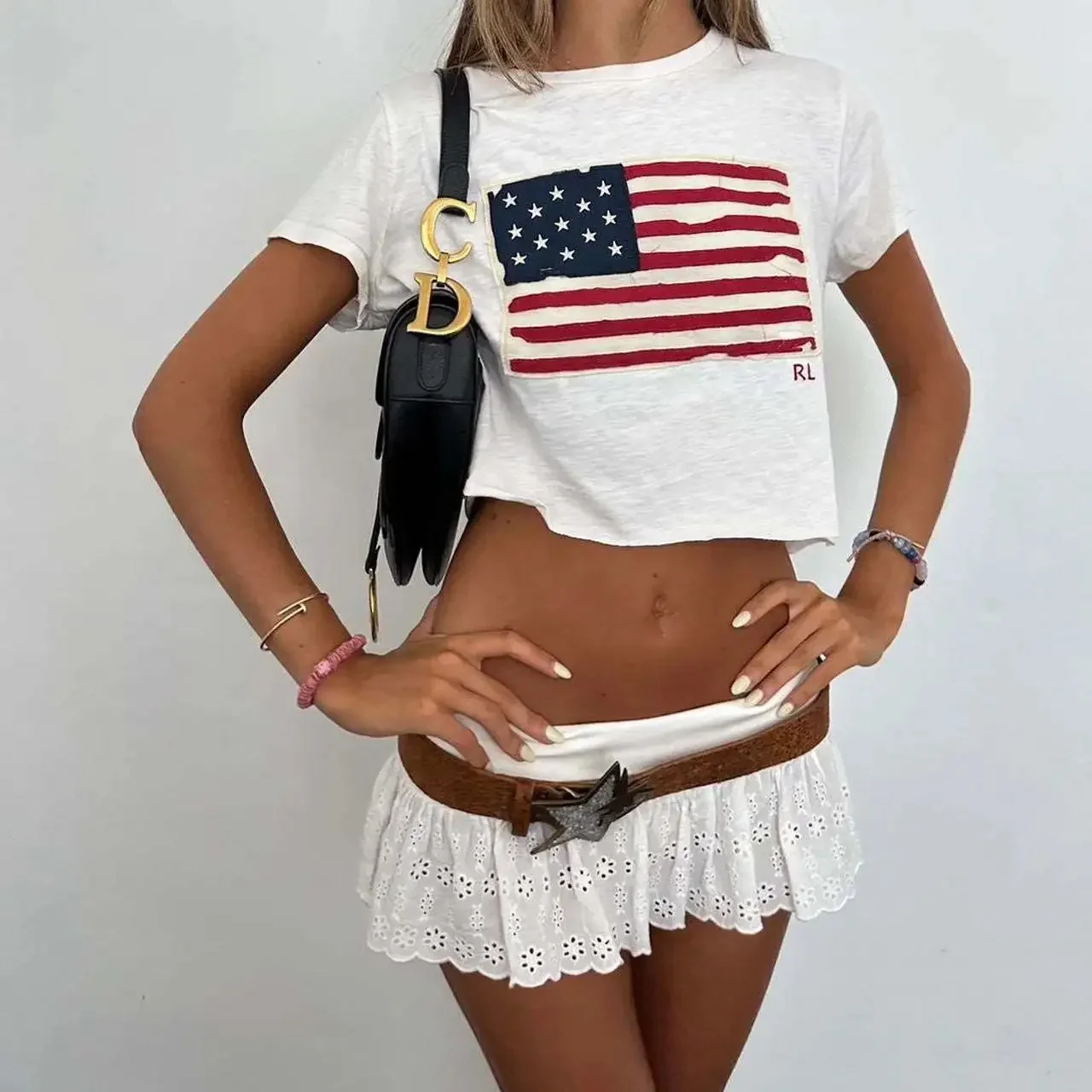 Flag Bore Tee – Grey T-Shirt - Image 7