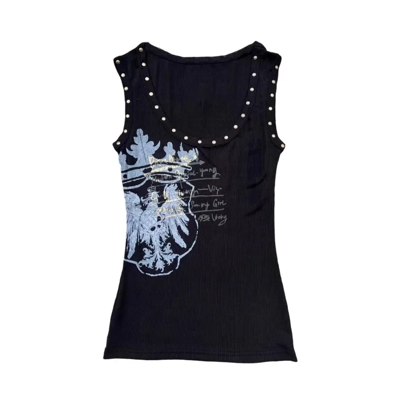 Sleeveless Camisole – Black Tops - Image 2