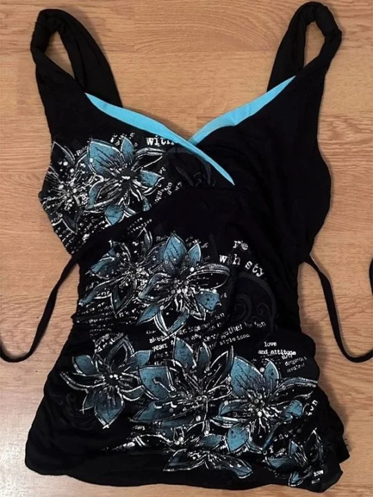 Retro Backless Top – Floral - Image 5