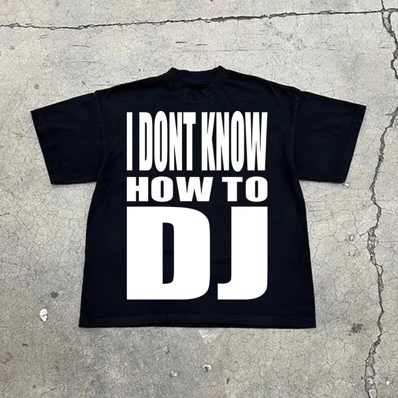 I DON'T KNOW HOW TO DJ – Black T-Shirt - Image 4