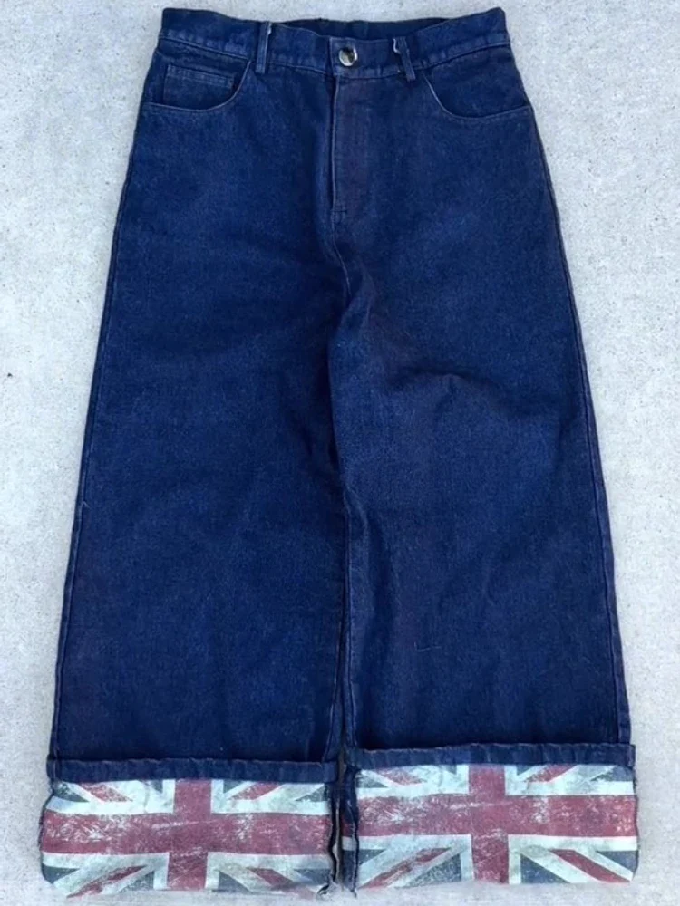 UK Flag Baggy Jeans – Blue - Image 3