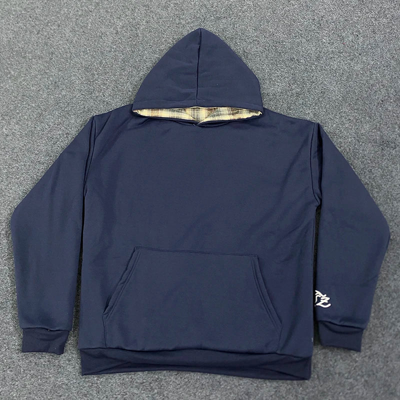 Plaid Print Loose Hoodie – Hoodies & Sweatshirts - Image 7