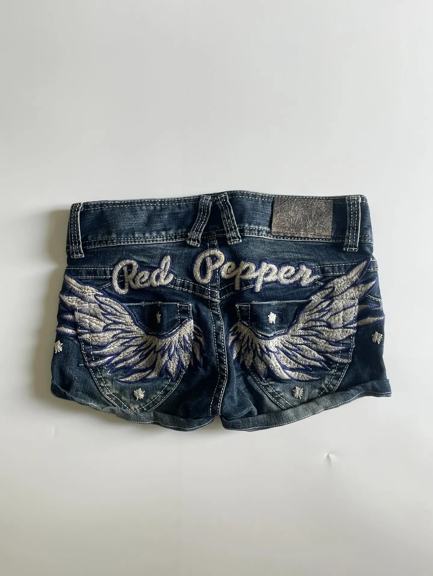 Y2K Angel Denim Shorts - Image 4