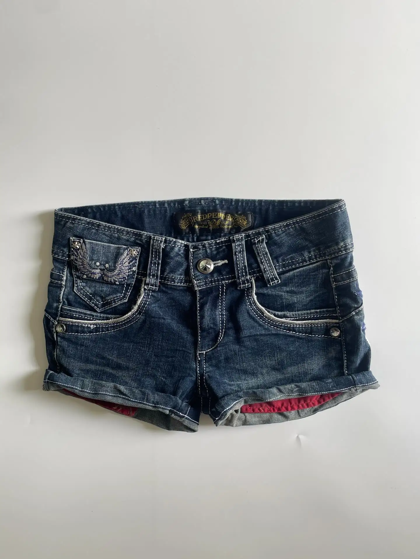 Y2K Angel Denim Shorts - Image 5