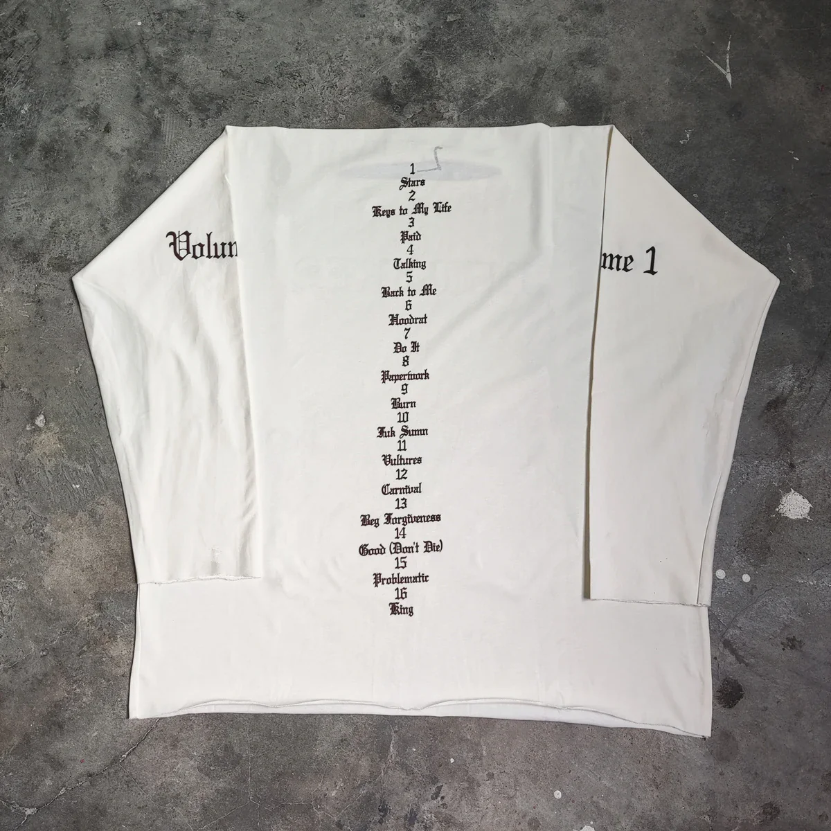 Kanye Long Sleeve Tee – Beige T-Shirt - Image 2