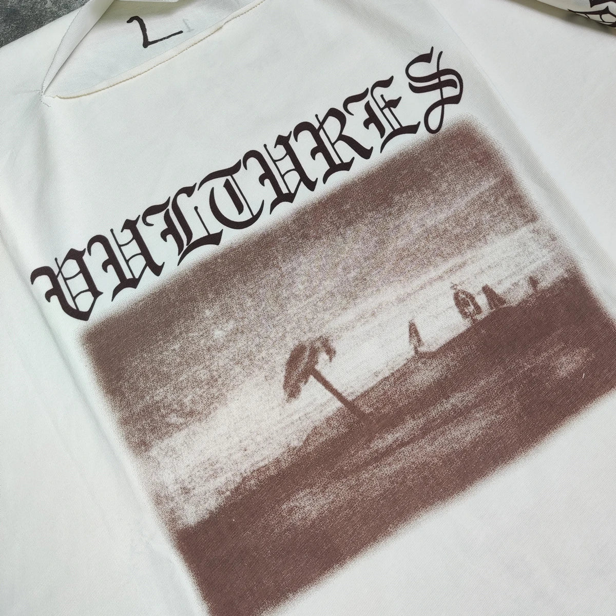 Kanye Long Sleeve Tee – Beige T-Shirt - Image 3
