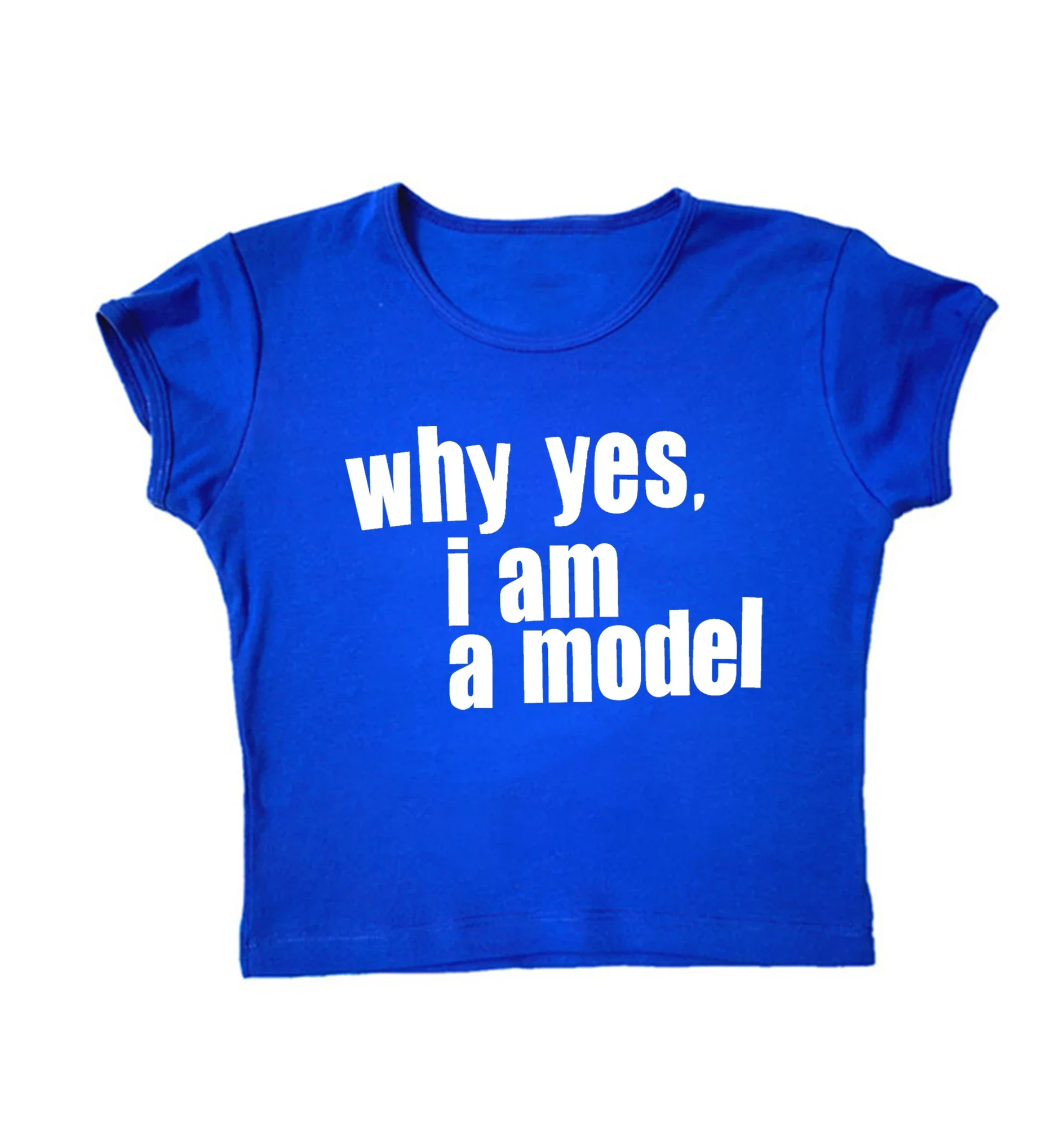 Why Yes. I am Model Baby Tee – Black T-Shirt - Image 9